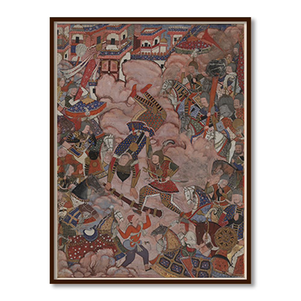 Battle of Mazandaran Masterpiece Famous Painting Artwork Canvas Print for Wall