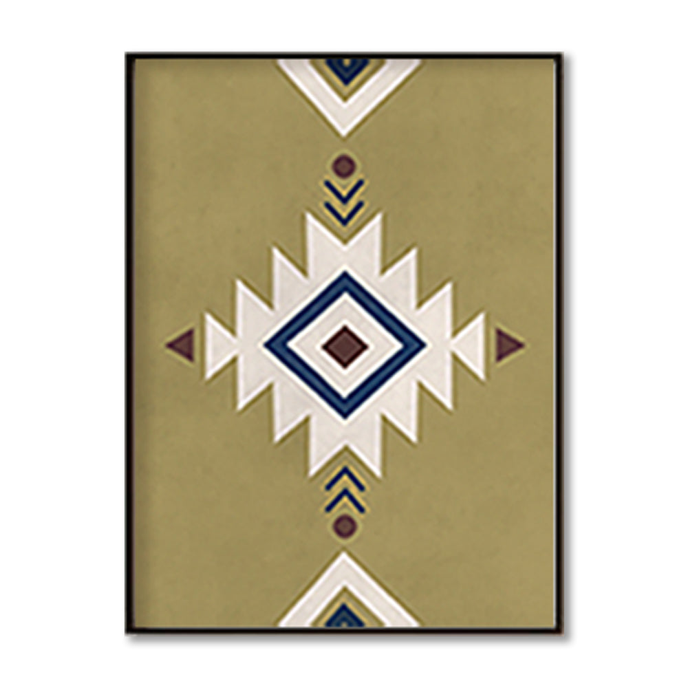 Earthy Geometric Aztec 3 Scandinavian Canvas Wall Art Print